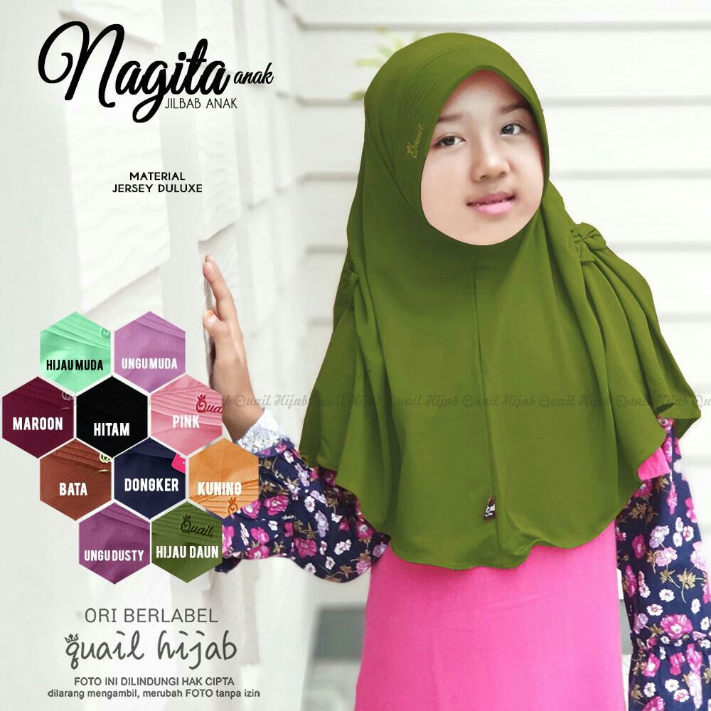 Jilbab Quail Anak Nagita Hijab AnakTebaru Ped Antem Jersey Premium