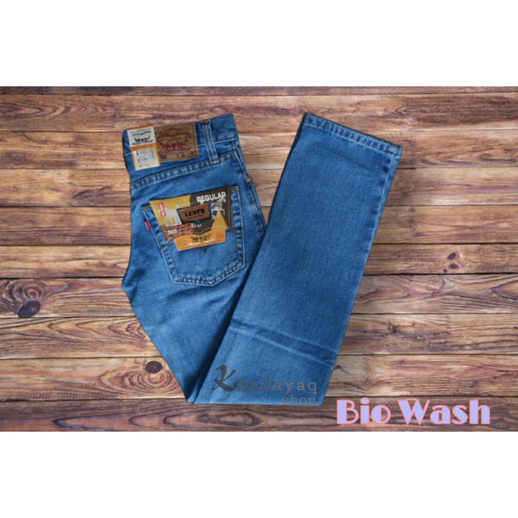 Celana Jeans Panjang Pria Standart Reguler Warna Hitam Nevy Biostune Bioblits  Nomer 28-38