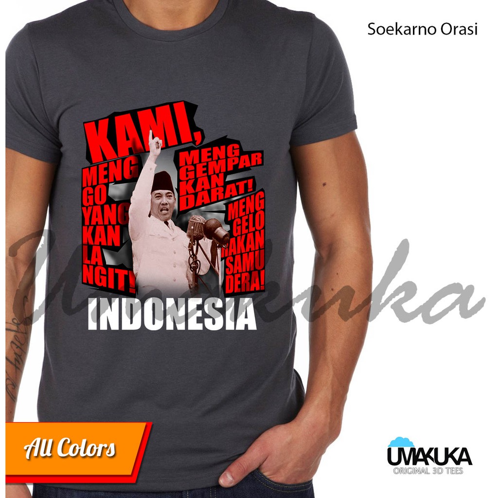 KAOS 3D UMAKUKA ORIGINAL - SOEKARNO ORASI