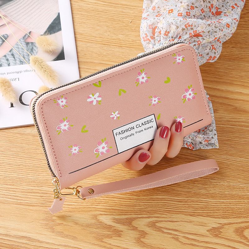 EV D 207 dompet panjang wanita style bunga import real pict