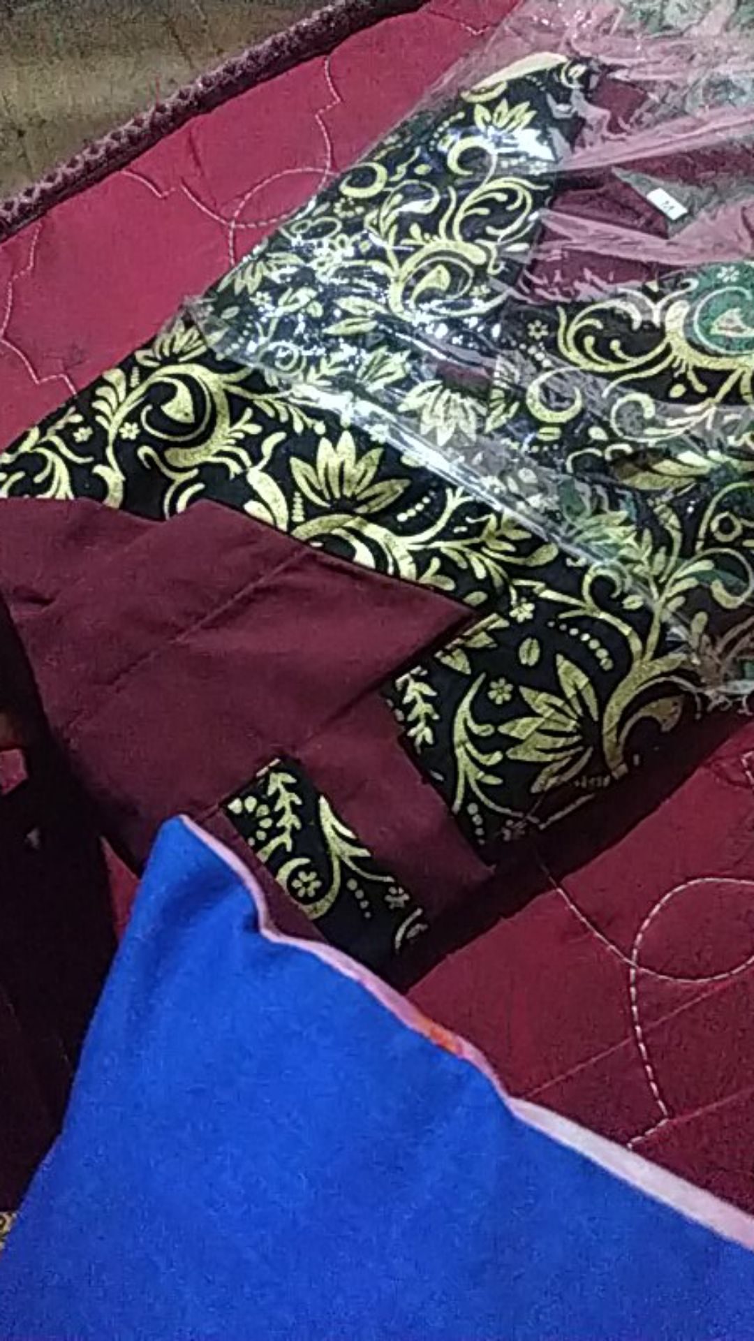 Batik Kemeja Lengan Panjang Kombinasi Slempang Baju Seragam Kantor Alkhalis
