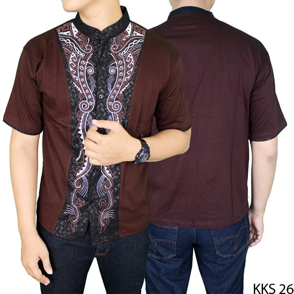 Busana Muslim Pria Katun Coklat Tua – KKS 26