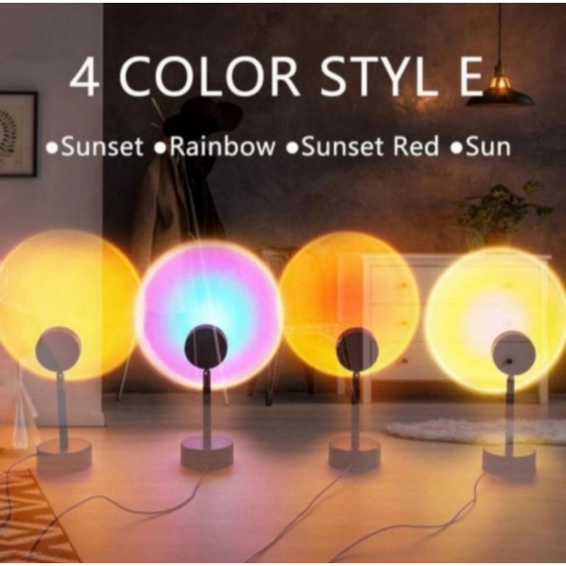 Lampu Sunset Efek Matahari PROYEKTOR Tidur Led AESTHETIC Sorot Tiktok instagram