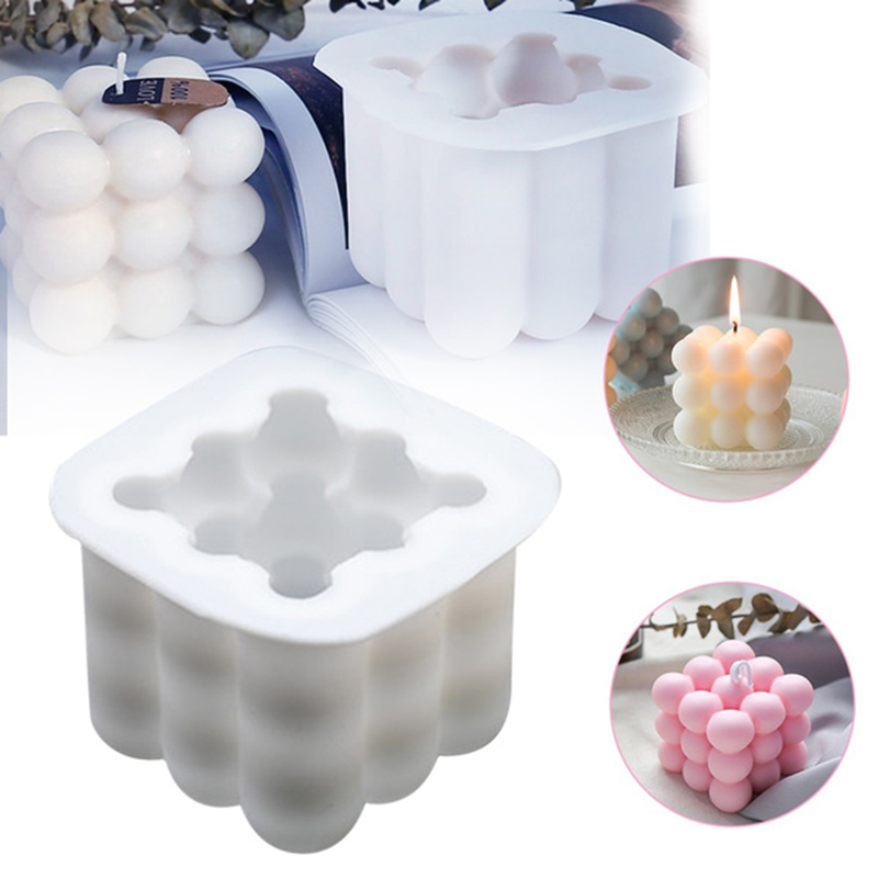 New DIY Aromatherapy Candles Mould / 3D Rubik's Cube Candle Mold / Silicone Soap Candles  Mold / Practical Cake Mold Creative Baking Tool