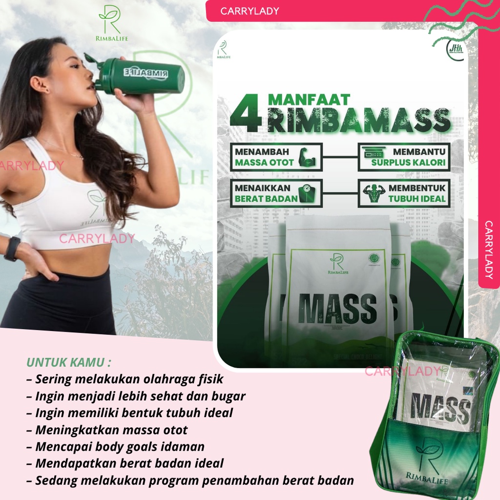 RIMBALIFE RIMBA MASS 900 GRAM 2 LBS RIMBAMASS 2lbs GAINER PENAMBAH BERAT BADAN WHEY PROTEIN ISOLATE
