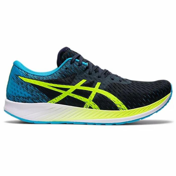 Perlengkapan Lari Asics Hyper Speed Mens Road Running - French Blue/Hazard Green
