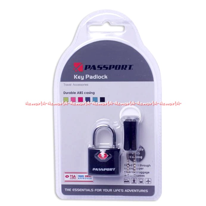 Passport Key Padlock TSA Lock Mini Padlock For Travelling Gembok Koper Kecil Warna Hitam Merah Pasport Tsa lok Pad Lock