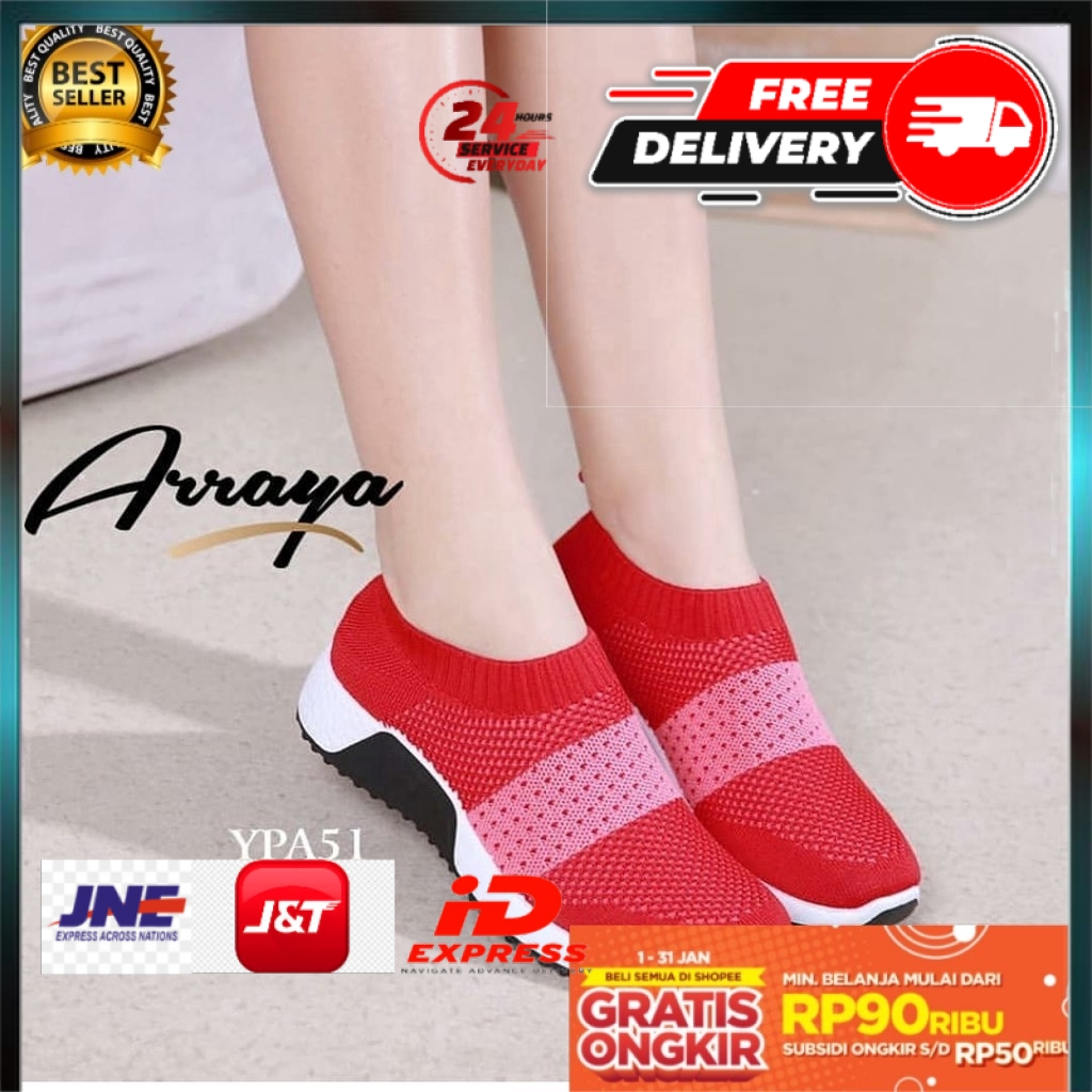 Sepatu Wanita Terbaru Kekinian Import Casual Branded Original TS05 sneakers