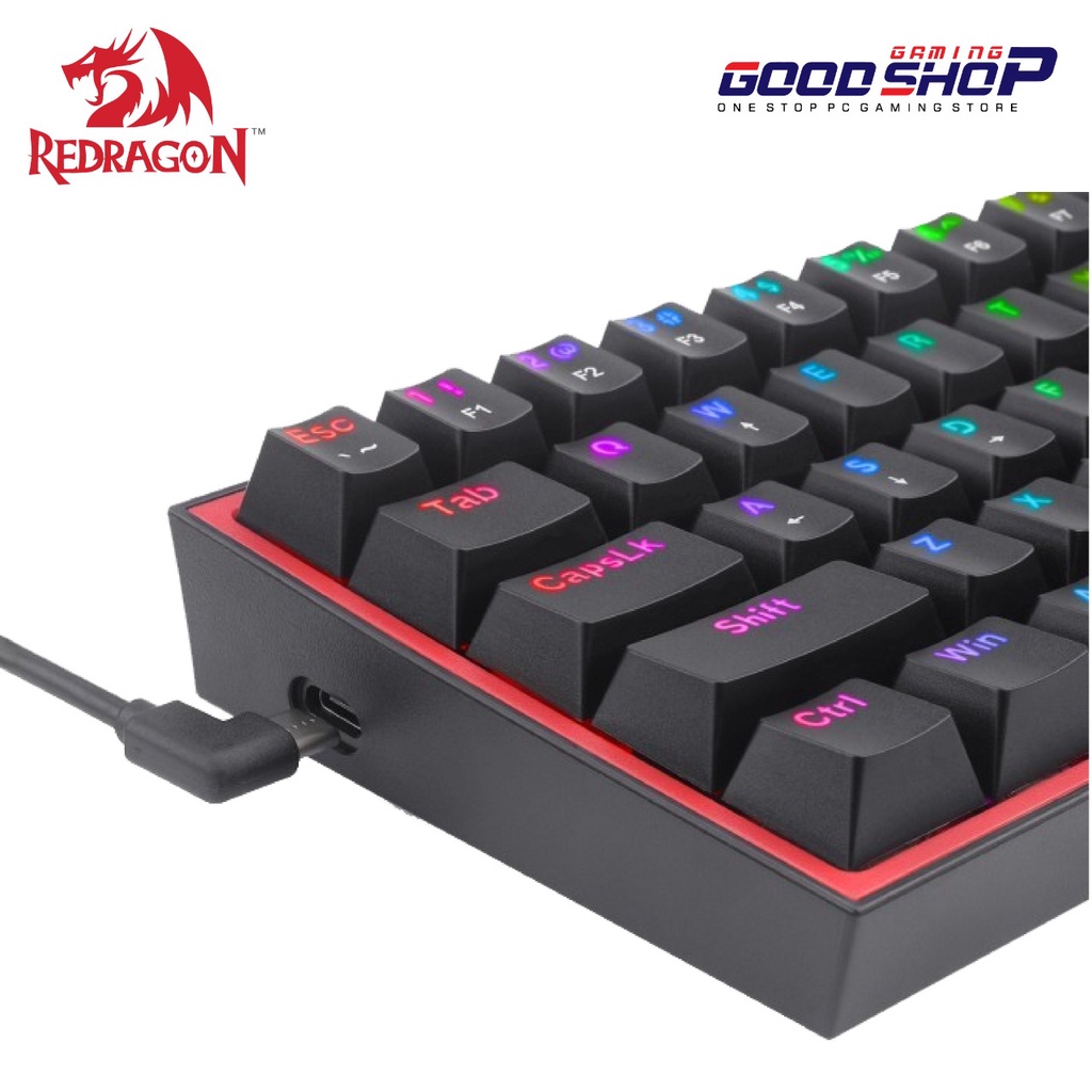 Redragon FIZZ PRO K616 RGB Mechanical 3 Connection - Gaming Keyboard