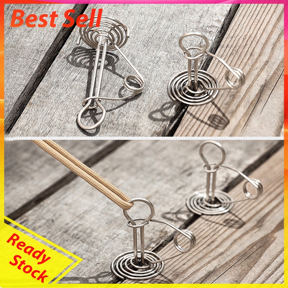 Octopus Deck Anchor Peg Hooks Fishbone Stainless Steel Wind Rope Buckles