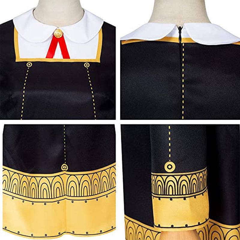 【Wetrose】Ready Stock Anime TV Spy X Family Cosplay Suit Anya Ania Forger Anak Perempuan Cewek Gadis Dewasa Suit Girls Women Costume Dress Set, Anya Wig