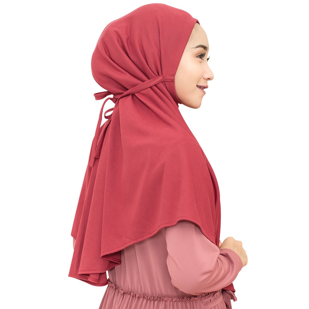 Promo Murah  Jilbab Tali Instan Dirumah Saja At Home | Hijab Instan Kaos Non Pet Kerudung Instan