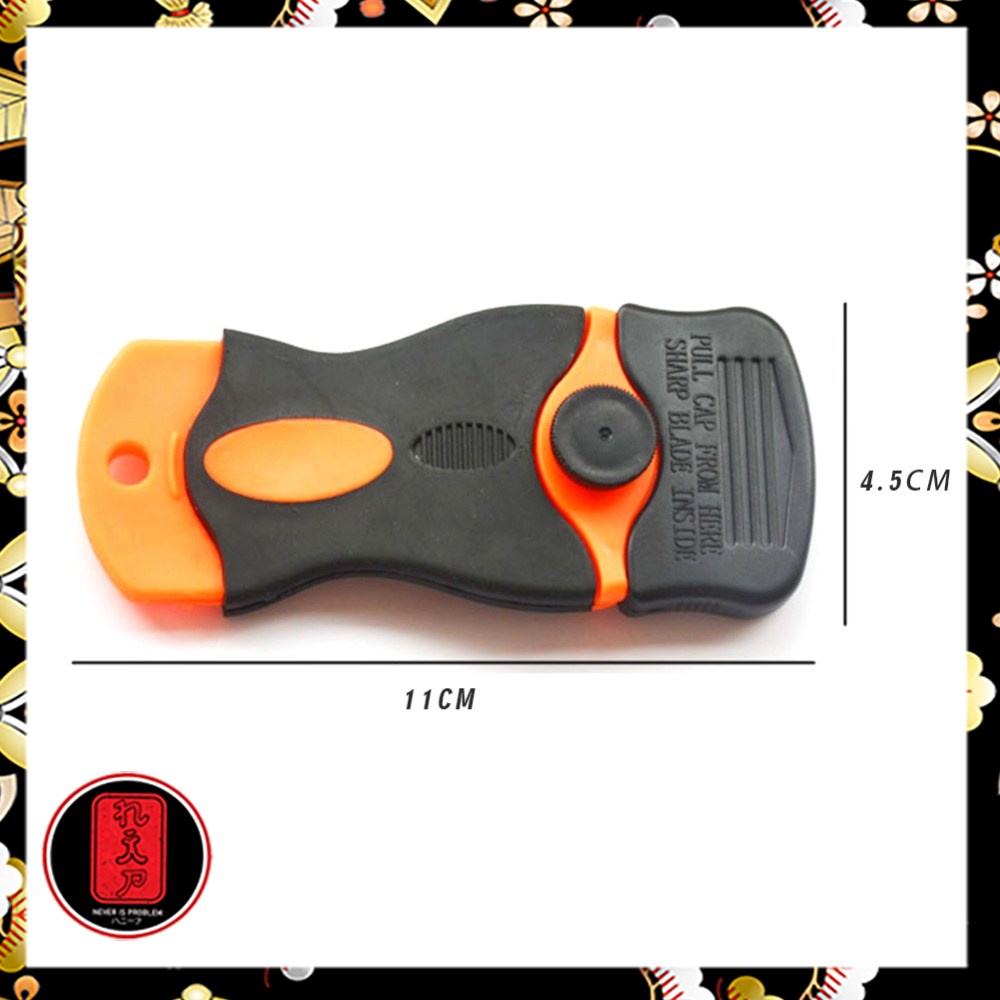 Pisau Pengupas Stiker Serbaguna Scraper Knife for Car Sticker QD-0485 - Orange