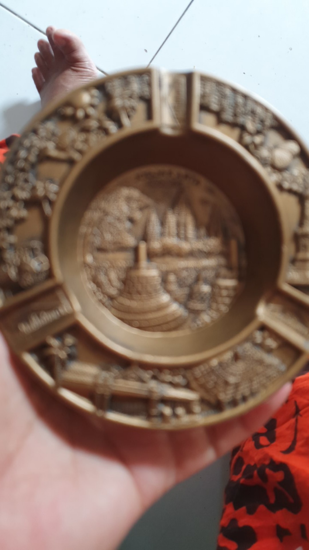 Asbak Jogja Relief Prambanan Borobudur Tugu Kraton 12x12x2 Fiberglass