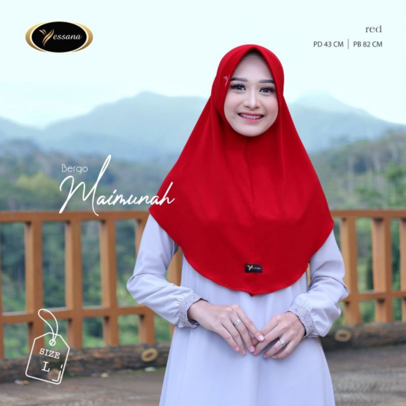 Bergo Maimunah ori yessana hijab bahan jersey arsy