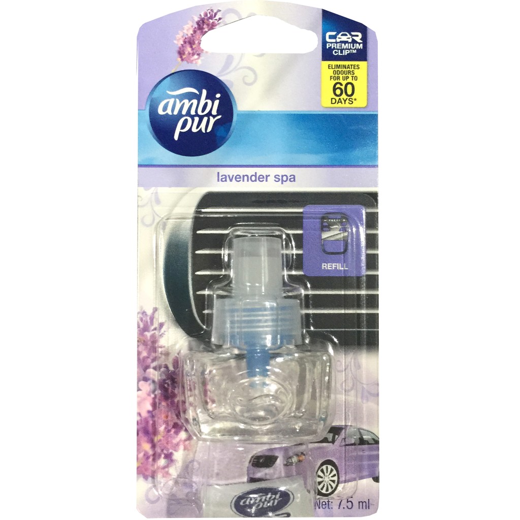 Ambi pur Car Refill 60 days 7.5ml Pengharum Mobil Fresh &amp; Cool Afrter Tobacco Lavender Fresh &amp; Light