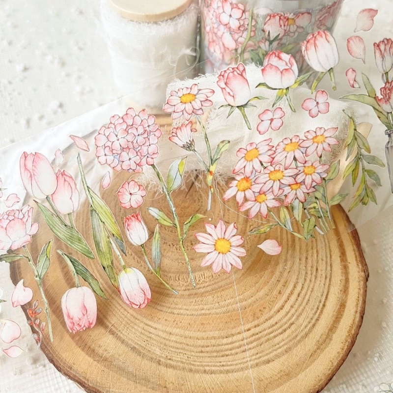 

Sample Baicangjia Studio Floral Collection Crystal PET Tape perloop