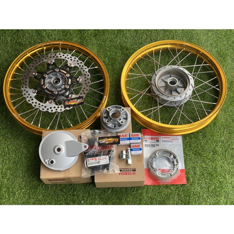 paket jari jari velg scarlet 160x185 ring 17 tromol depan d tracker set disc d tracker tromol belaka