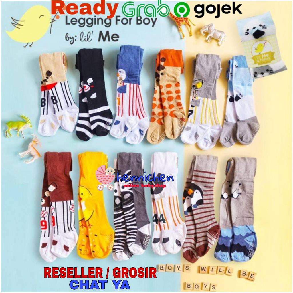 Legging Bayi Motif Tutup Kaki Anti Slip Little Me