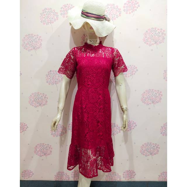 Hiso Dress brokat premium Import
