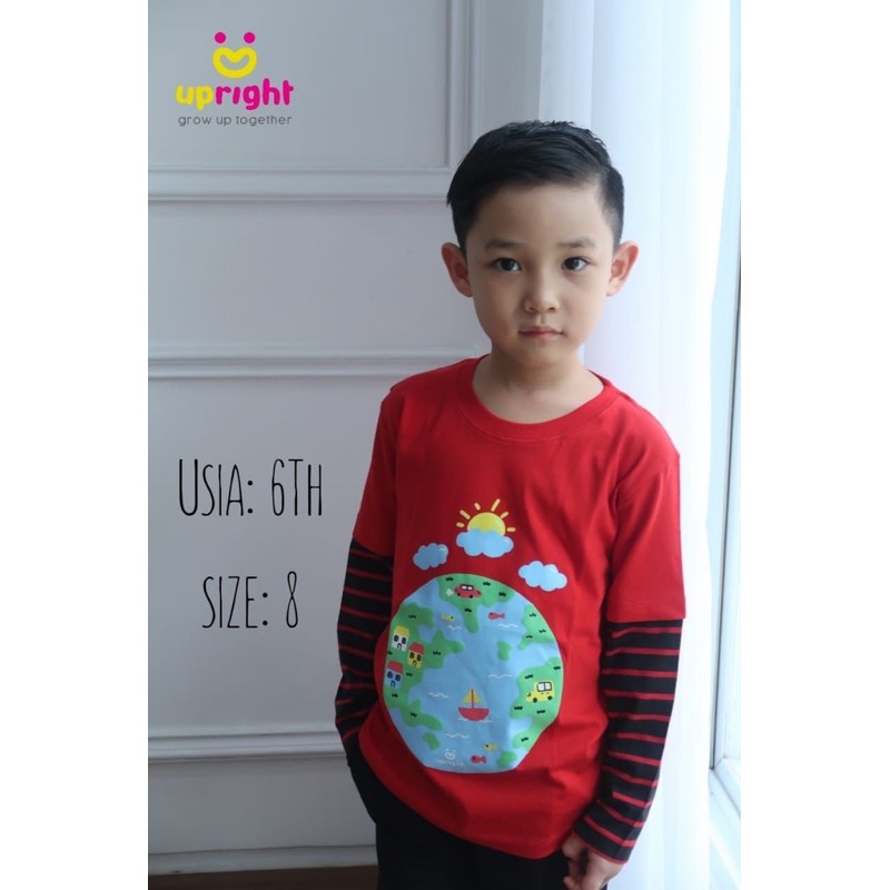 kaos Anak Longsleeve mix Boy Girl Upright