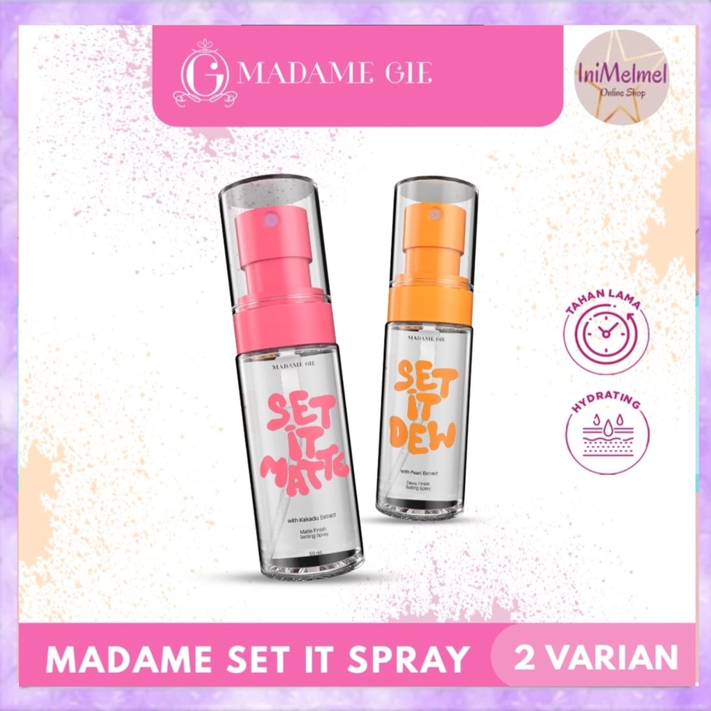 Jual Madame Gie Set It dew & Set It Matte Setting Spray Face Mist 50