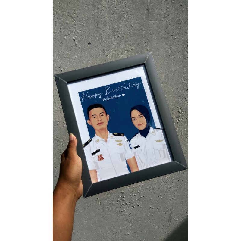 

Kado figura ilustrasi kartun/kado wisuda/kado ultah/vektor wajah/desain kartun