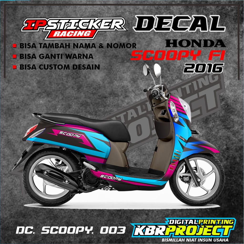 SCOOPY FI 2016 Decal Sticker - Decal stiker Full Body SCOOPY FI 2016 ip. 003 BISA CUSTOM