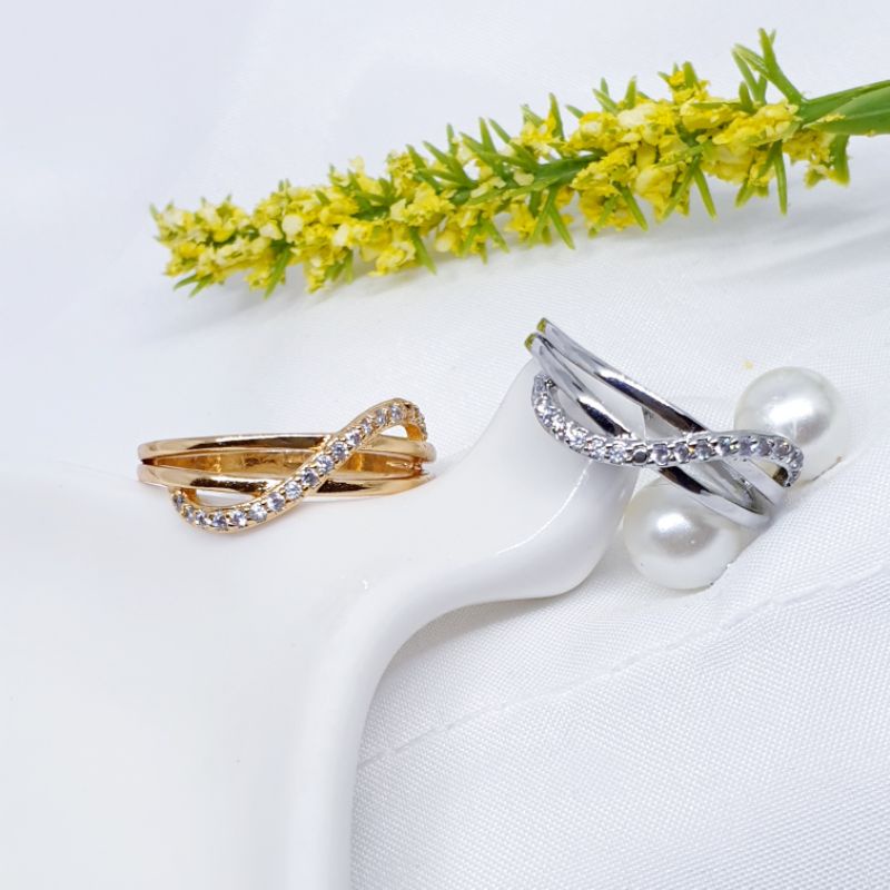 Cincin love NEW fashion permata zircon ♡JC-3♡