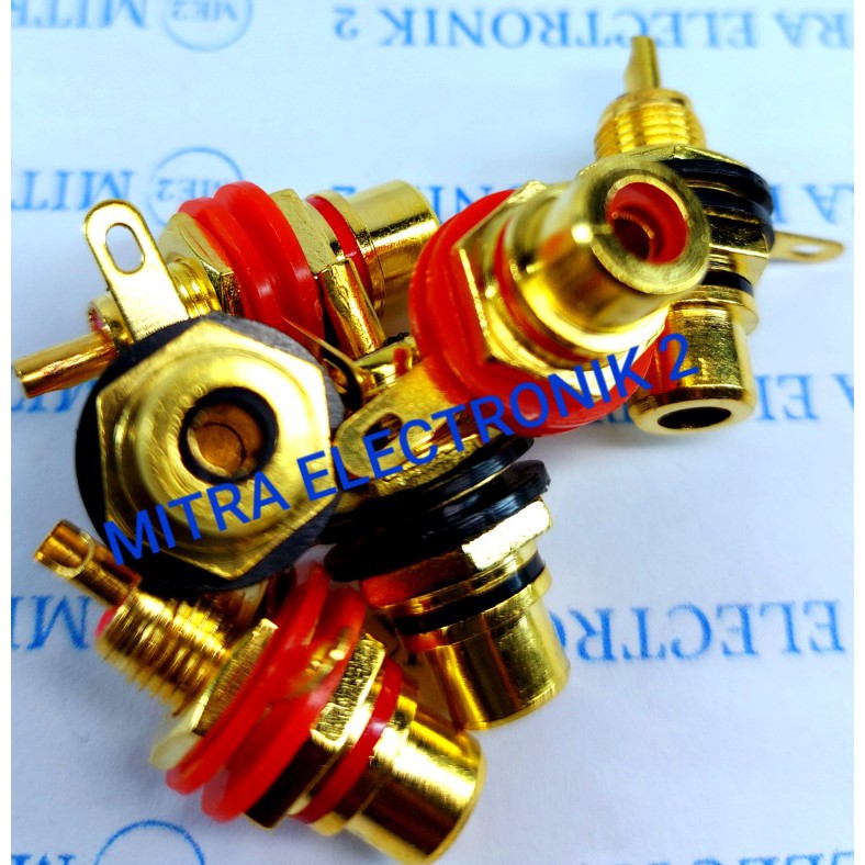 SOKET RCA GOLD / TERMINAL RCA 1 PIN / TEMPAT RCA BERSINGAH