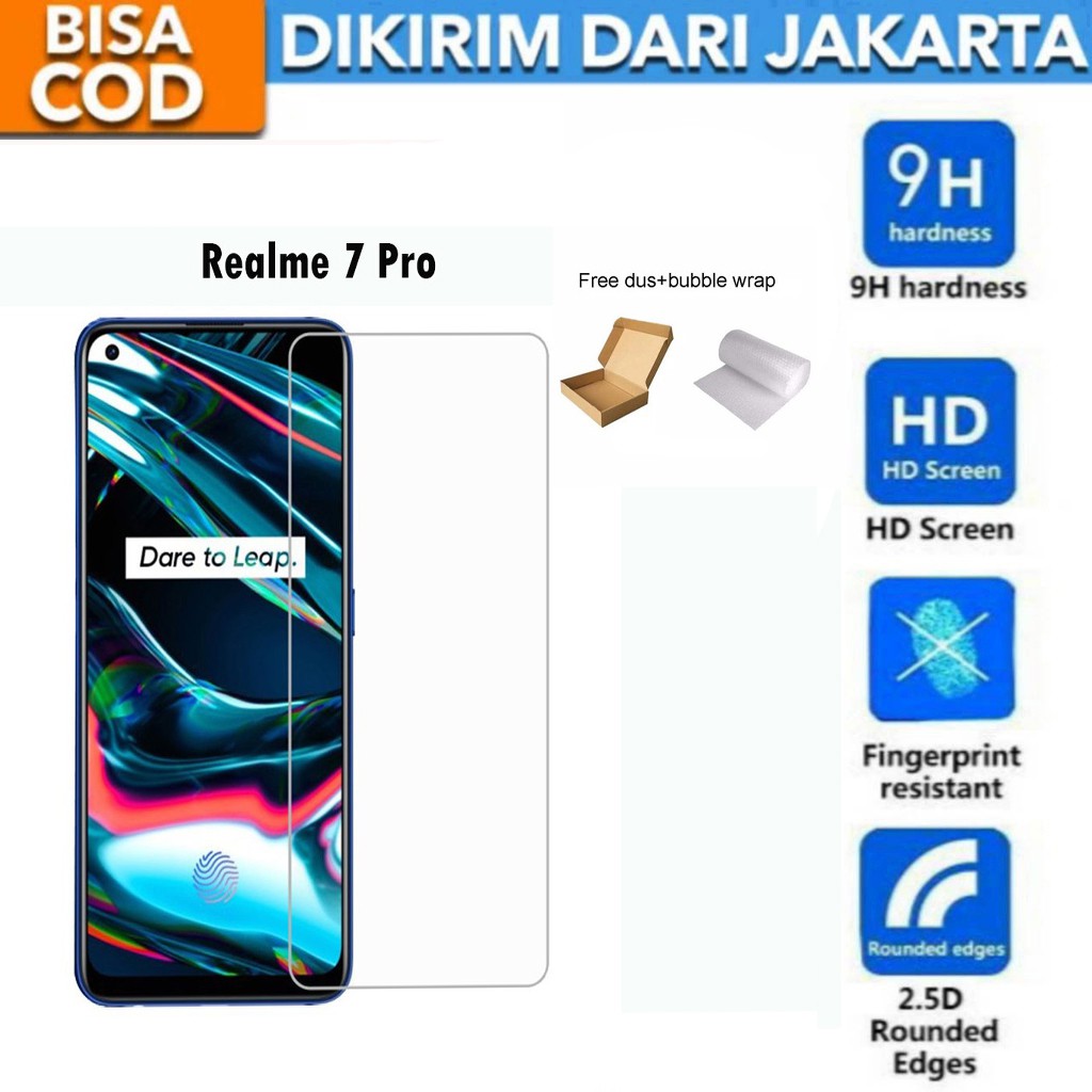 Realme 7 Pro Tempered Glass Screen Protector Anti Gores