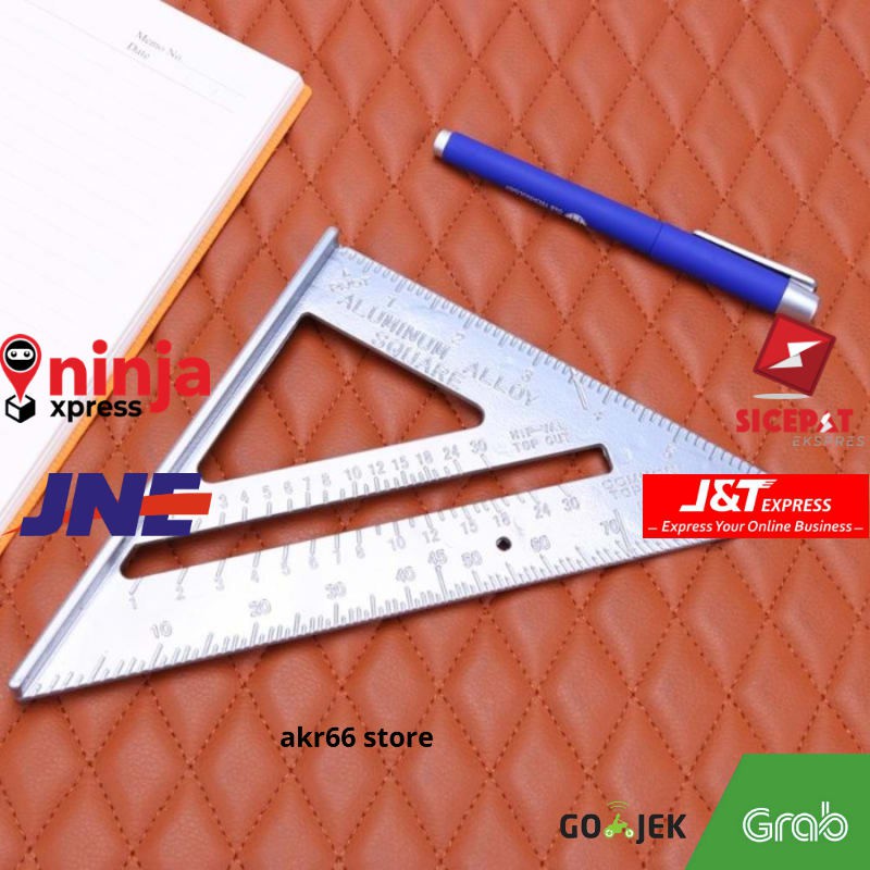 

TAFFWARE PENGGARIS SIKU MISTAR TRIANGLE RULER ALUMINIUM PROMOSI