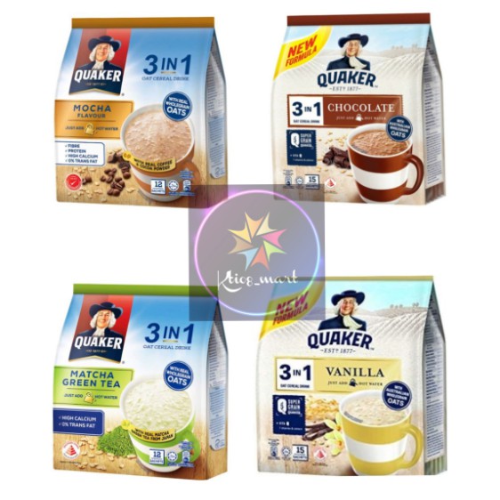 

Quaker 3 IN 1 Mocha/Chocolate/Matcha/Vanilla/import