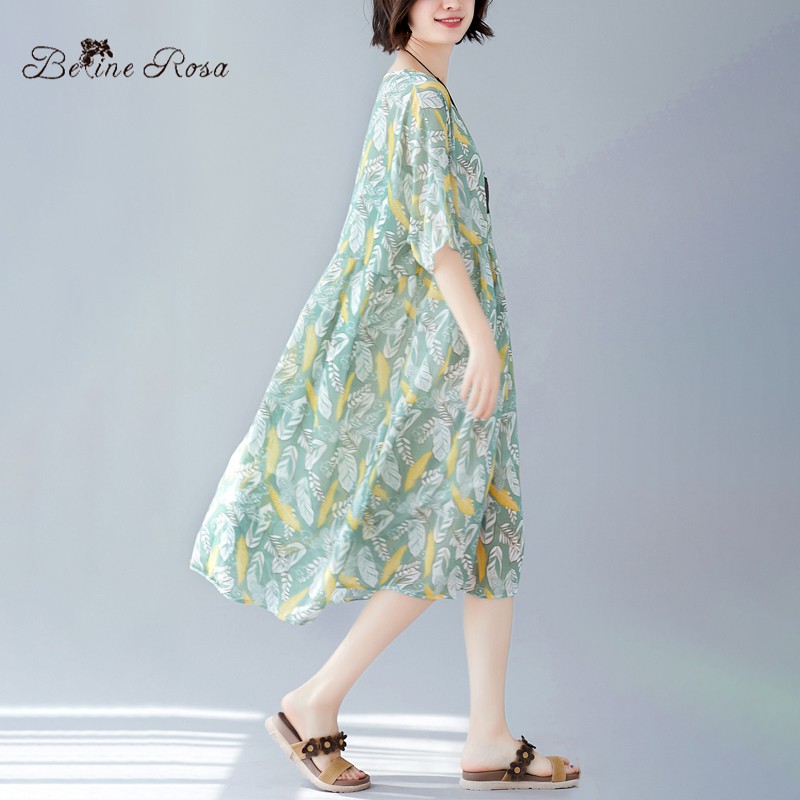 printed chiffon dress