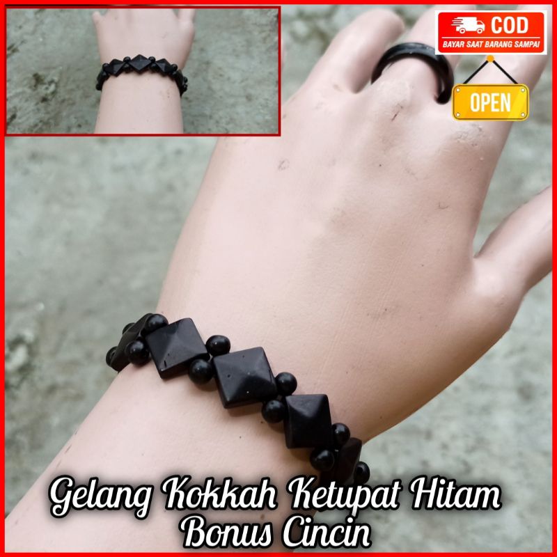 Gelang Kokkah Ketupat Piramid Bonus Cincin 100% Ori