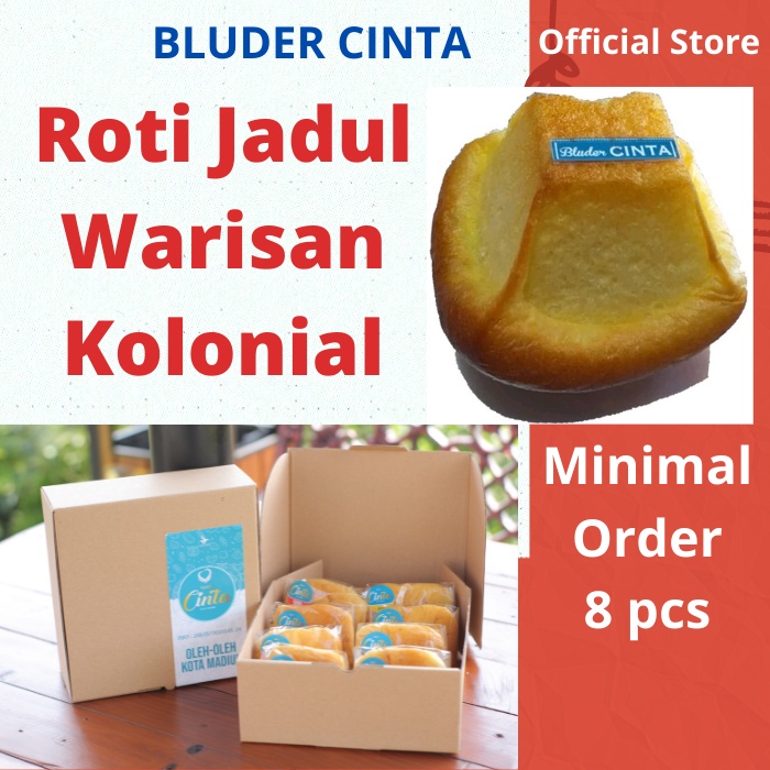 Bluder Madiun PALING LEMBUT - Roti Bluder Cinta - Oleh oleh Khas - Asli Madiun - Bakery