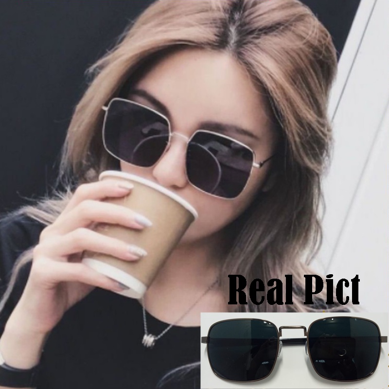 COD Kacamata Hitam Anti UV Protection Frame Metal Coklat Gaya Vintage untuk Wanita Pria Unisex Kacamata Fashion Klasik Korea Style/ Kacamata Gaya Sunglasses Fashion Outdoor