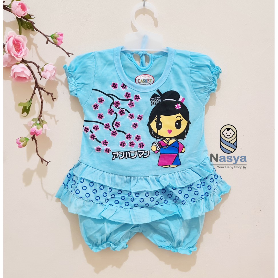 [N-080] Baju bayi Lengan Pendek / setelan baju bayi motif jepang MURAH