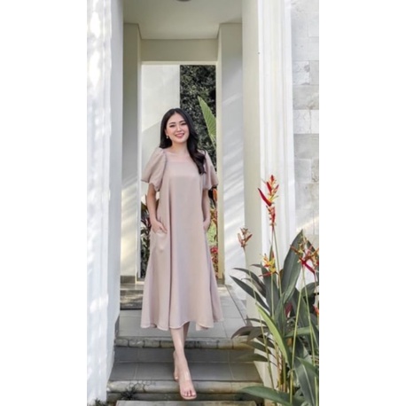 Dress Wanita Chandila Dress Korea Fashion Vintage Dress Terusan Dress Santai Wanita - meganshoping