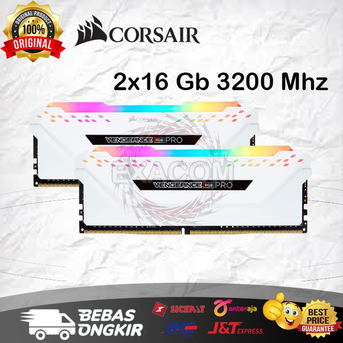 Corsair Vengeance RGB PRO White 32GB (2X16GB) 3200MHz