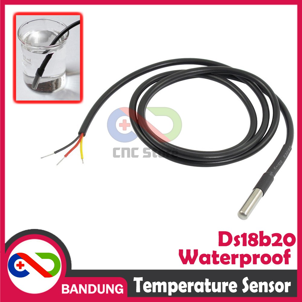 DS18B20 WATERPROOF TEMPERATURE SUHU SENSOR PROBE ARDUINO UNO