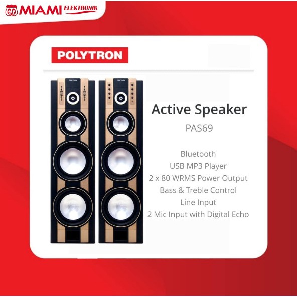 Speaker Active POLYTRON PAS69 GA / Speaker Aktif Bluetooth PAS 69 GA GARANSI RESMI