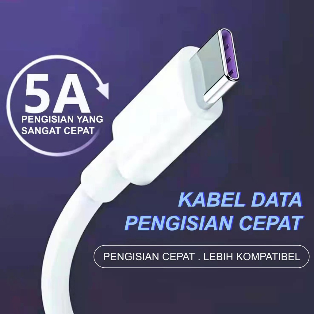 Kabel data pengisian flash 5A 2A iPhone Android kabel data tipe-c kabel data tiga kepala Kabel data untuk Xiaomi, Huawei, OPPO