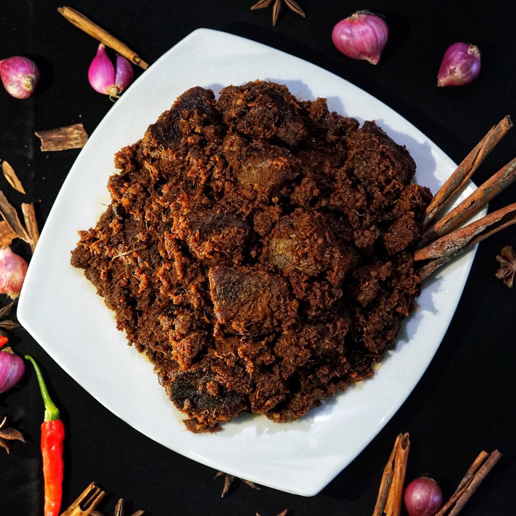 

Rendang Daging Sapi Premium 1/4 Kg (250 Gram) Asli Padang