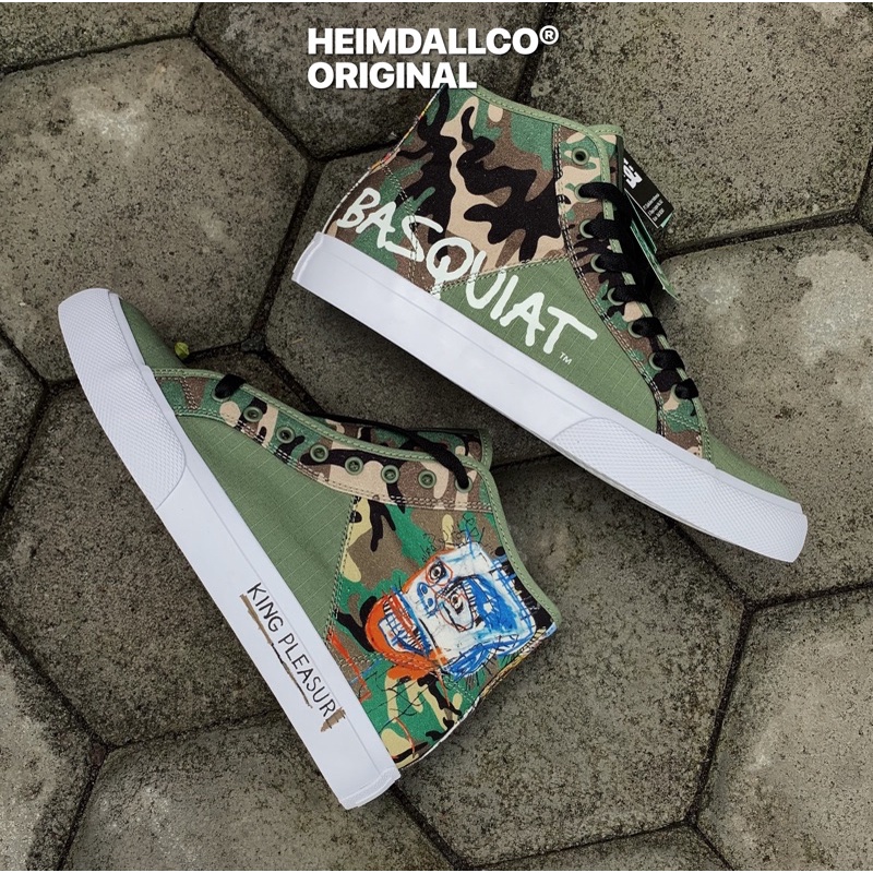 DC SHOES x BASQUIAT MANUAL HI TX BLACK MILITARY CAMO ORIGINAL