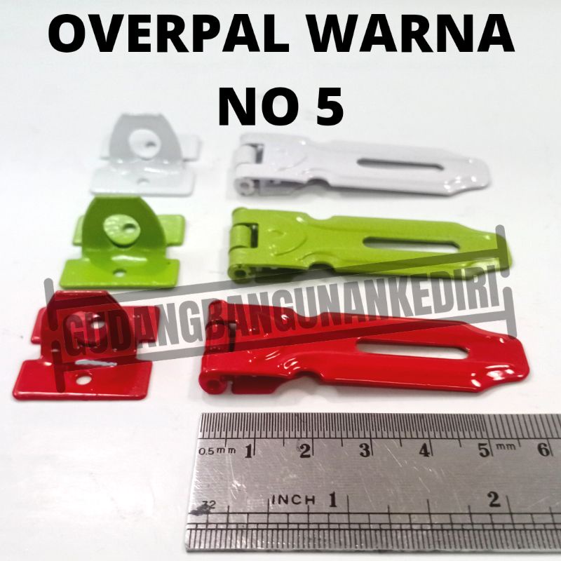 Overpal warna nomer 5 / tempat gembok / cantolan gembok / overval 2inch Hasps nomor 5 / staples voxy
