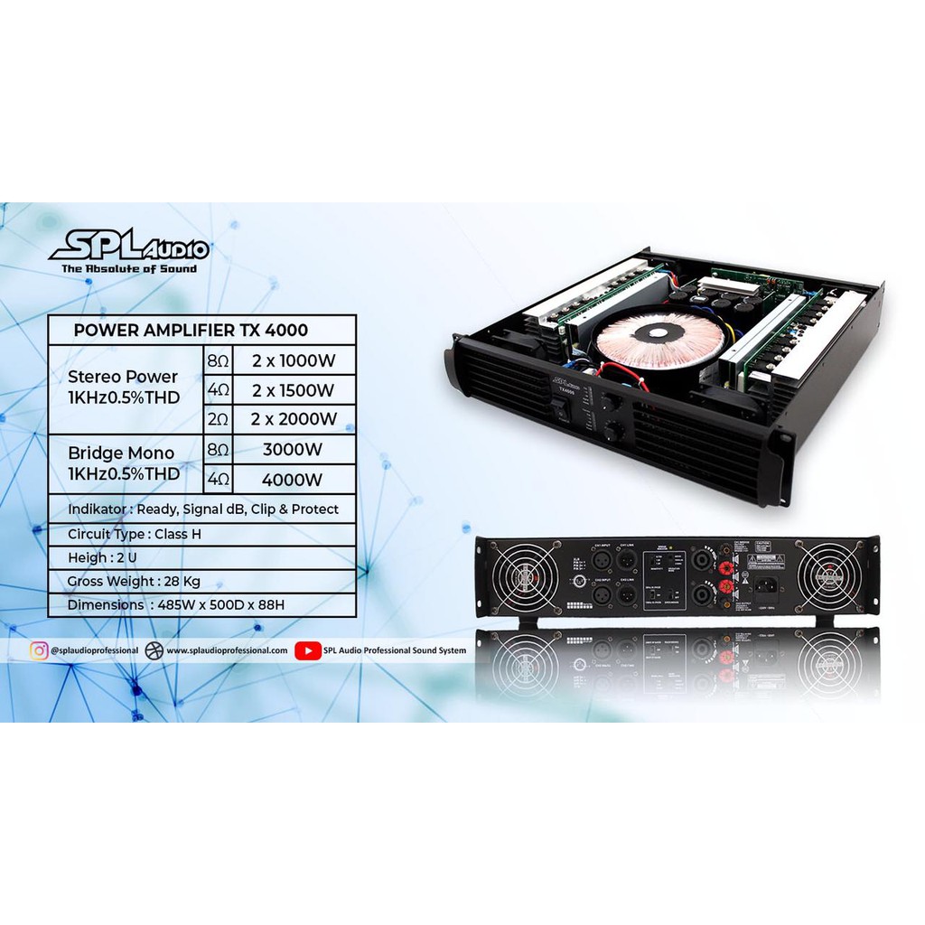 SPL Audio Power Amplifier TX4000