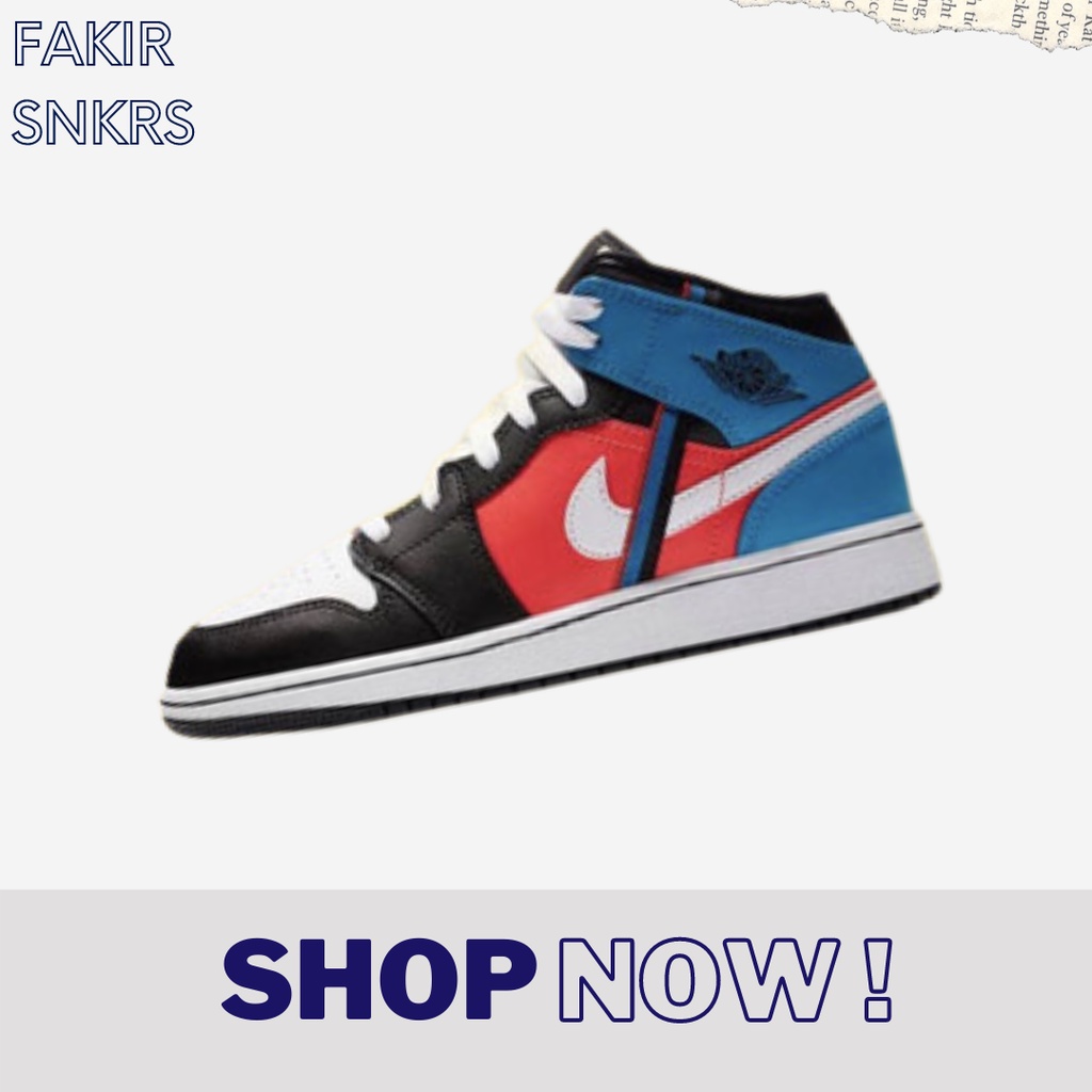 AIR JORDAN 1 MID RED BLUE