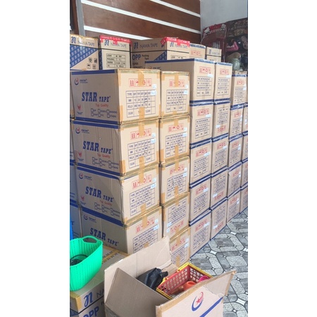 LAKBAN BENING ( 1 DUS )  PUTIH &amp; COKLAT - STAR TAPE - Selotip Isolasi Clear Cokelat Putih Lengket Kuelitas Terbaik Murah 90 Yard X 45 mm (2 Inch) - Tape Perekat Pengikat Pelengket Lakban Murah Lakban Kualitas Terbaik