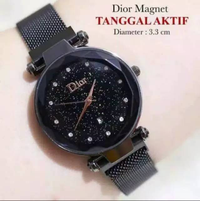 (Cod)Jam Tangan Wanita Di&amp;r Magnet Tanggal Aktif Strap Magnet(Dikirim Jakarta)